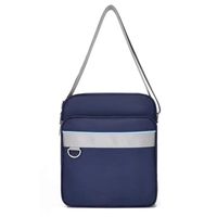 Unisex Medium Oxford Cloth Color Block Basic Zipper Crossbody Bag sku image 5