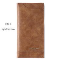 Men's Solid Color Pu Leather Flip Cover Long Wallets sku image 6