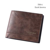 Men's Solid Color Pu Leather Flip Cover Long Wallets sku image 2