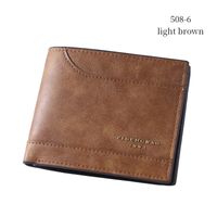 Men's Solid Color Pu Leather Flip Cover Long Wallets sku image 3