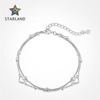 Sterling Silver Sweet Heart Shape Plating Bracelets main image 5