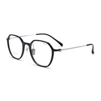 Casual Simple Style Solid Color Pc Round Frame Full Frame Optical Glasses main image 1