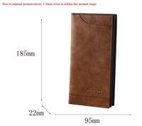 Men's Solid Color Pu Leather Flip Cover Long Wallets main image 3