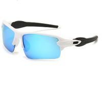 Hip-Hop Color Block Pc Special-Shaped Mirror Half Frame Sports Sunglasses sku image 5