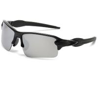 Hip-Hop Color Block Pc Special-Shaped Mirror Half Frame Sports Sunglasses sku image 3