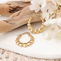 1 Paire Style IG Demi-Cercle Placage Acier Inoxydable 304 Boucles D'Oreilles main image 5