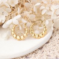 1 Paire Style IG Demi-Cercle Placage Acier Inoxydable 304 Boucles D'Oreilles main image 1