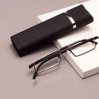 Simple Style Solid Color Resin Square Half Frame Optical Glasses main image 1