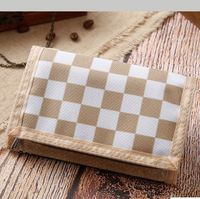 Unisex Plaid Canvas Velcro Card Holders sku image 3