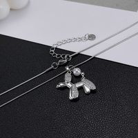 Wholesale Simple Style Dog Stainless Steel Copper Layered Pendant Necklace main image 3