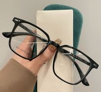 Simple Style Solid Color Resin Square Full Frame Optical Glasses sku image 32