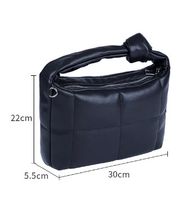 Women's Large Pu Leather Solid Color Streetwear Square Zipper Underarm Bag sku image 2