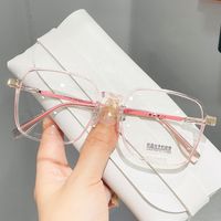 Elegant Simple Style Solid Color Resin Square Full Frame Optical Glasses sku image 46