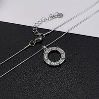 Großhandel Einfacher Stil Kreis Rostfreier Stahl Kupfer Halskette Mit Anhänger main image 1