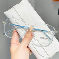 Elegant Simple Style Solid Color Resin Square Full Frame Optical Glasses sku image 37