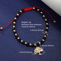 XUPING Simple Style Life Tree Stainless Steel Beaded Rope 14K Gold Plated Unisex Bracelets main image 2