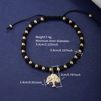 XUPING Simple Style Life Tree Stainless Steel Beaded Rope 14K Gold Plated Unisex Bracelets main image 3