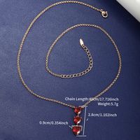 XUPING Süss Herzform Kupferlegierung Künstliche Edelsteine 18 Karat Vergoldet Frau Halskette Mit Anhänger sku image 2
