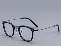 أسلوب بسيط اللون الصامد مادة صمغية مربع اطار كامل النظارات البصرية sku image 1