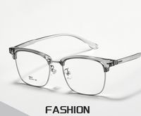 Simple Style Solid Color Resin Oval Frame Full Frame Optical Glasses main image 1
