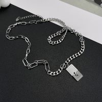 Stainless Steel Hip-Hop Geometric Pendant Necklace main image 5
