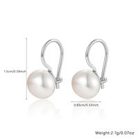 1 Pair Elegant Glam Geometric Plating Inlay Sterling Silver Freshwater Pearl White Gold Plated Earrings main image 3