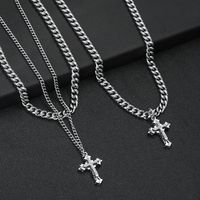 304 Stainless Steel Hip-Hop Cross Necklace main image 1