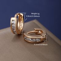 1 Paar XUPING Einfacher Stil Geometrisch Überzug Inlay Legierung Kupferlegierung Künstliche Edelsteine 18 Karat Vergoldet Ohrringe sku image 2