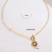 Copper 18K Gold Plated IG Style Simple Style Star Toggle Plating Pendant Necklace sku image 1
