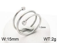 Stainless Steel 18K Gold Plated Simple Style Geometric Zircon Open Rings main image 2