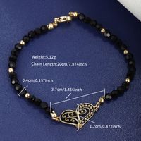 Wholesale Jewelry XUPING Simple Style Geometric Star Heart Shape 304 Stainless Steel Beaded Artificial Gemstones 18K Gold Plated Beaded Inlay Bracelets sku image 2
