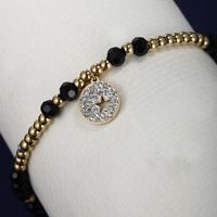 Wholesale Jewelry XUPING Simple Style Geometric Star Heart Shape 304 Stainless Steel Beaded Artificial Gemstones 18K Gold Plated Beaded Inlay Bracelets main image 8