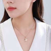 Glam XUPING Simple Style Geometric Alloy Copper Alloy Inlay Artificial Gemstones 18K Gold Plated Women's Earrings Necklace main image 7