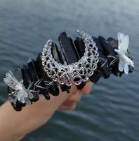 Women's Simple Style Commute Color Block Alloy Inlay Natural Stone Gem Crystal Crown sku image 8