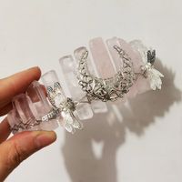Women's Simple Style Commute Color Block Alloy Inlay Natural Stone Gem Crystal Crown sku image 19