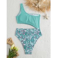 Women's Sexy Printing Solid Color Printing Hollow Out 1 Piece One Piece Swimwear main image 4