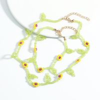 Simple Style Classic Style Flower Artificial Crystal Beaded Women's Bracelets Necklace main image 5