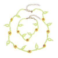 Simple Style Classic Style Flower Artificial Crystal Beaded Women's Bracelets Necklace main image 2