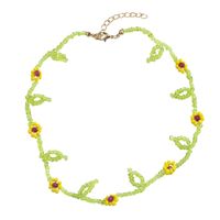 Simple Style Classic Style Flower Artificial Crystal Beaded Women's Bracelets Necklace sku image 2