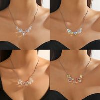 Simple Style Classic Style Color Block Stainless Steel Artificial Crystal Beaded Women's Necklace main image 5