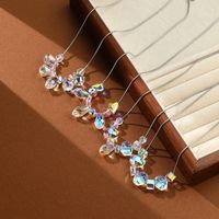 Einfacher Stil Klassischer Stil Farbblock Rostfreier Stahl Künstlicher Kristall Perlen Frau Halskette main image 1