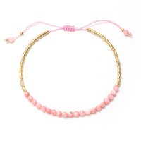 Simple Style Round Artificial Crystal Beaded Women's Bracelets main image 3