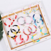 1 Pair Simple Style Classic Style Color Block Beaded Alloy Earrings main image 1
