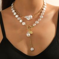 Simple Style Classic Style Solid Color Imitation Pearl Alloy Wholesale Necklace main image 4