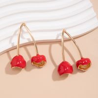 1 Pair Sweet Cherry Plating Alloy Drop Earrings main image 7