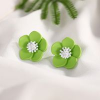 1 Pair Sweet Flower Stoving Varnish Alloy Ear Cuffs sku image 3