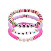 Simple Style Letter Soft Clay Women's Bracelets main image 8