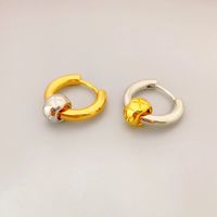 1 Pair Simple Style Geometric Copper 18K Gold Plated Earrings main image 1