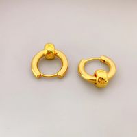 1 Pair Simple Style Geometric Copper 18K Gold Plated Earrings main image 2