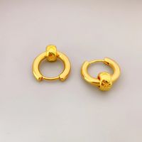 1 Pair Simple Style Geometric Copper 18K Gold Plated Earrings sku image 1